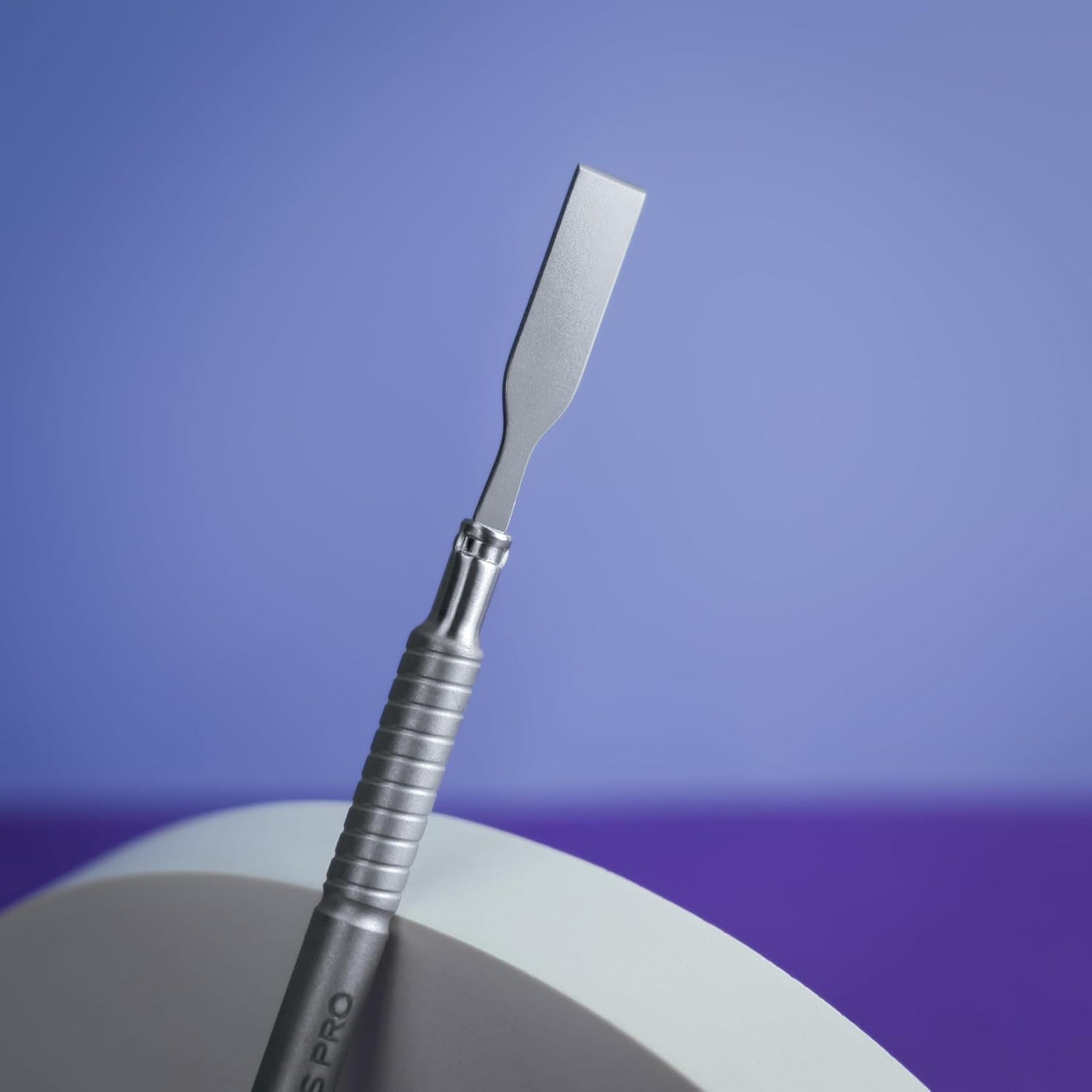 Staleks Pro Manicure Pusher SMART 80 Type 1 – Flat Cuticle Pusher and Loop – Dual-Ended Stainless Steel Nail Tool
