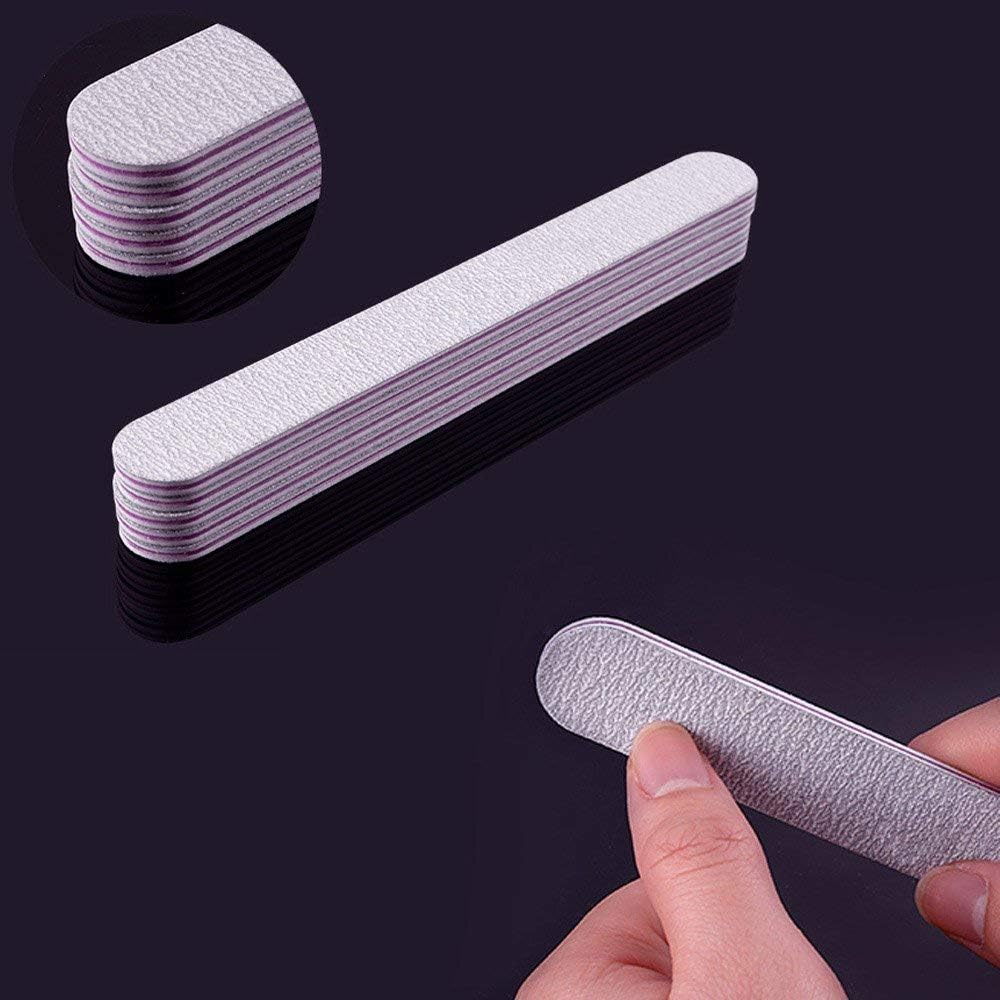 BTYMS 75Pcs Nail Files 100/180 Grit Emery Boards Double Sided Nail Buffers for Natural Nails and Acrylic Nails