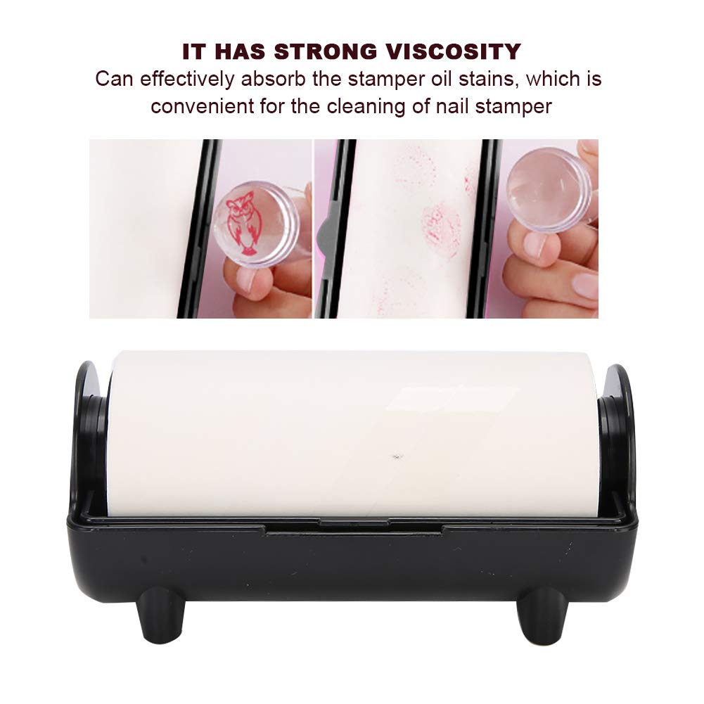 Nail Stamper Oil Absorbing Sheet Paper Nail Art Stamper Pattern Removal Tool Nail Stamping Kits DIY Manicure Tool Black