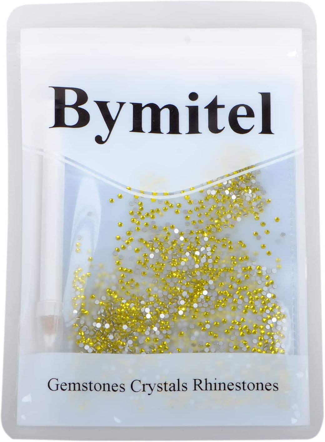 2880PCS Art Nail Rhinestones Non Hotfix Glue Fix Round Crystals Glass Flatback for DIY Jewelry Making with one Picking Pen (ss4 2880pcs, Citrine)