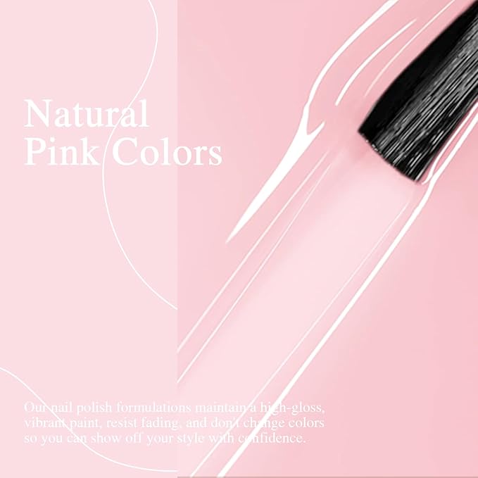 Sheer Light Pink Gel Nail Polish, 15ml Jelly Milky Nude Peach Translucent Color UV Light Cure Gel Polish for Nail Art DIY Manicure and Pedicure at Home SY01