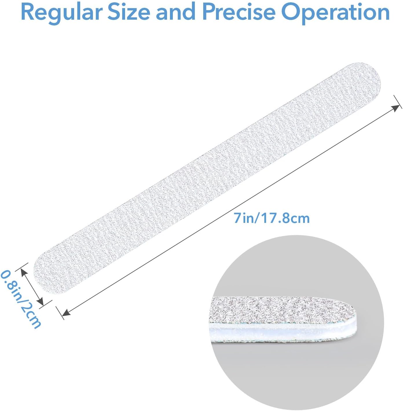 Nail Files, 10 PCS Fingernail Files 7" Long 80/100 Grit Emery Boards for Nails - Professional Nail File Washable for Acrylic, Gel, Dip Powder, and Poly Gel Nails