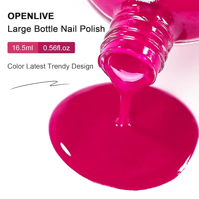 16.5ml Rose Red Perfume Nail Polish Large Volume Quick Dry Nail Polish, Long Lasting Shine, Fingernail Toenail Nail Art DIY Home Travel Nail Art Gift