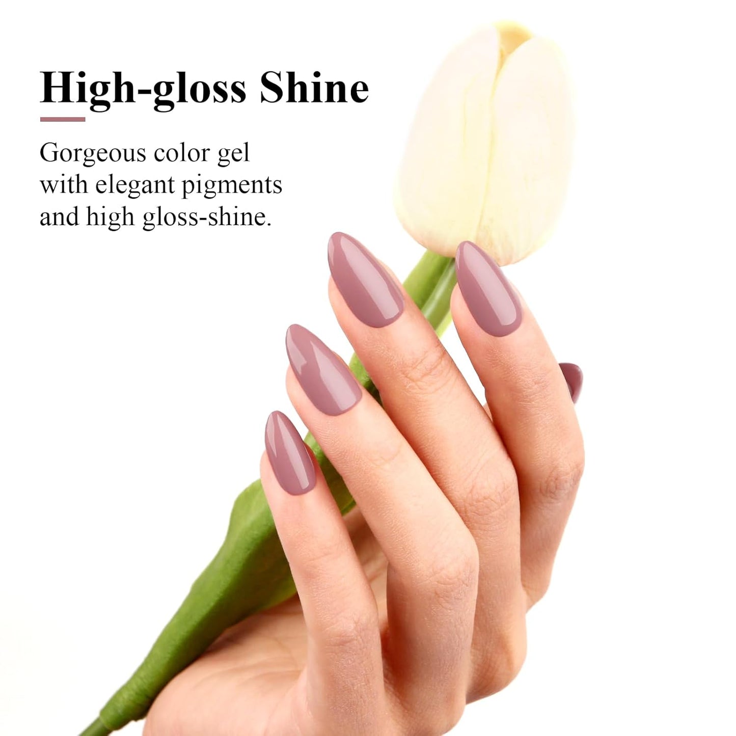 Imtiti Gel Nail Polish, 0.5 Fl Oz Clay Brown Soak Off LED UV Polish for Autumn Winter DIY Nail Art Manicure Salon Kit for Women Girls