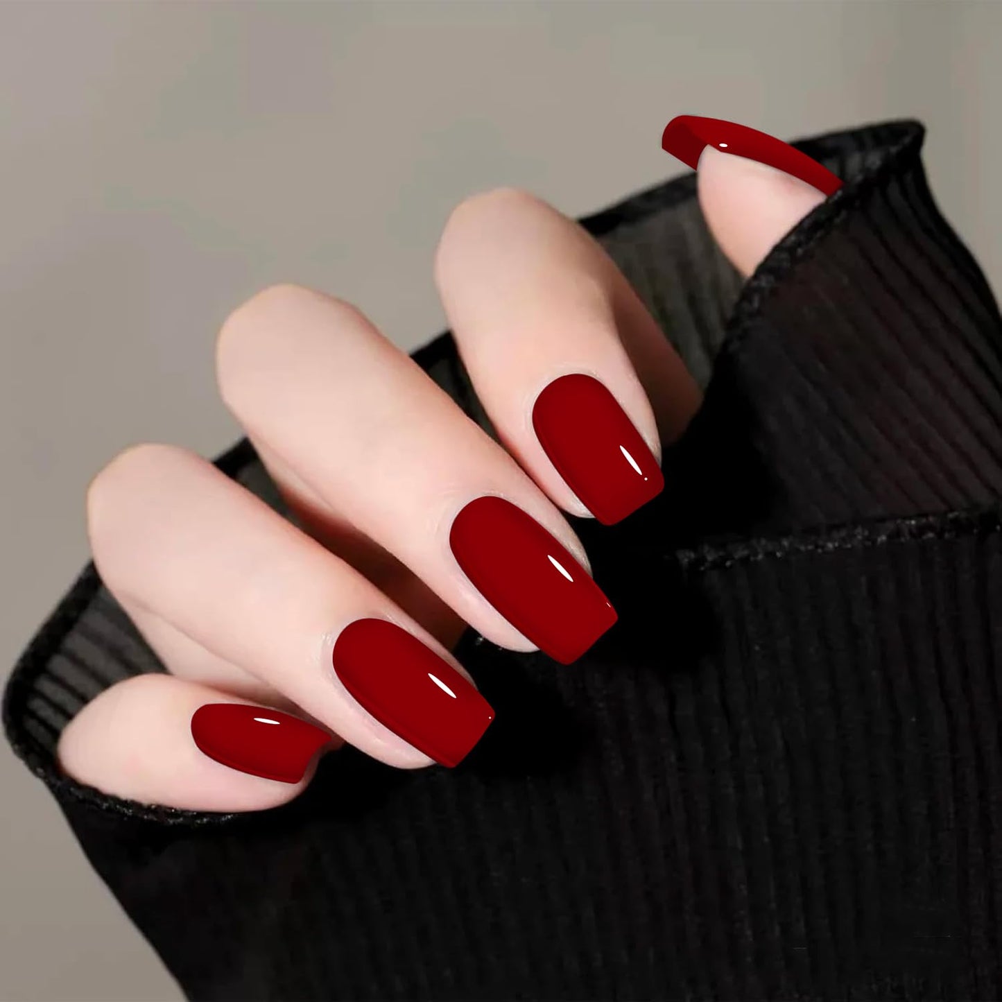 COSMOO 13ml Red Quick Dry Nail Polish, Red Long-Lasting Nail Lacquer for Nail Art Varnish, 0.43 fl oz