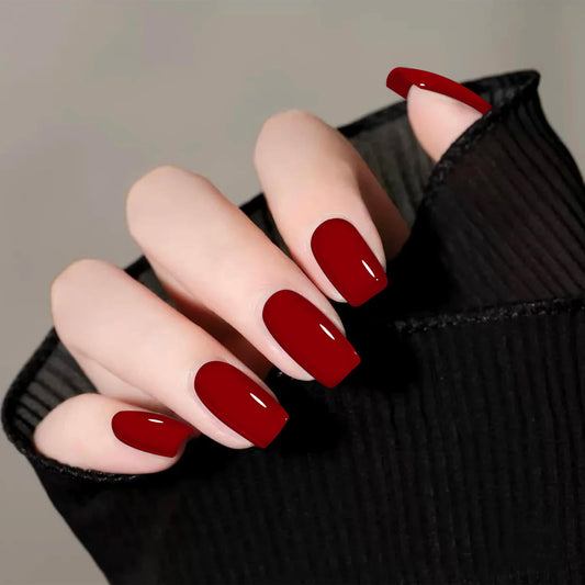COSMOO 13ml Red Quick Dry Nail Polish, Red Long-Lasting Nail Lacquer for Nail Art Varnish, 0.43 fl oz