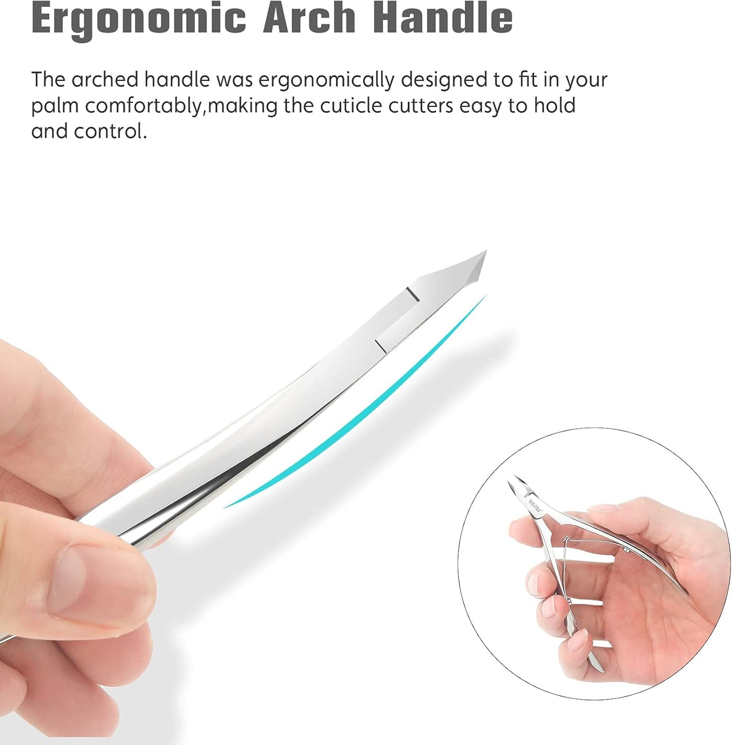 BEZOX Cuticle Trimmer 4mm Jaw, High-Density Stainless Steel Cuticles Clipper, Manicure Nipper Gift for Women, Nickel Plated, 1PCS
