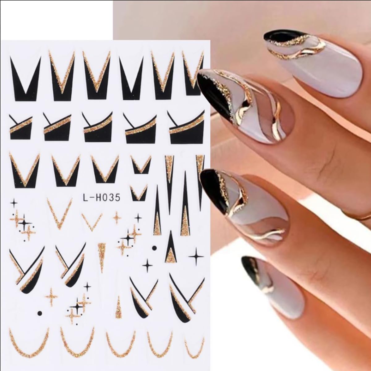 12PCS Line Nail Stickers 3D Colorful Lines Nail Decals Self-Adhesive Nail Art Supplies Gold Glitter Curve Waves Pink Stripes Nail Designs French Nail Tips DIY Manicure Decoration Accessories for Women
