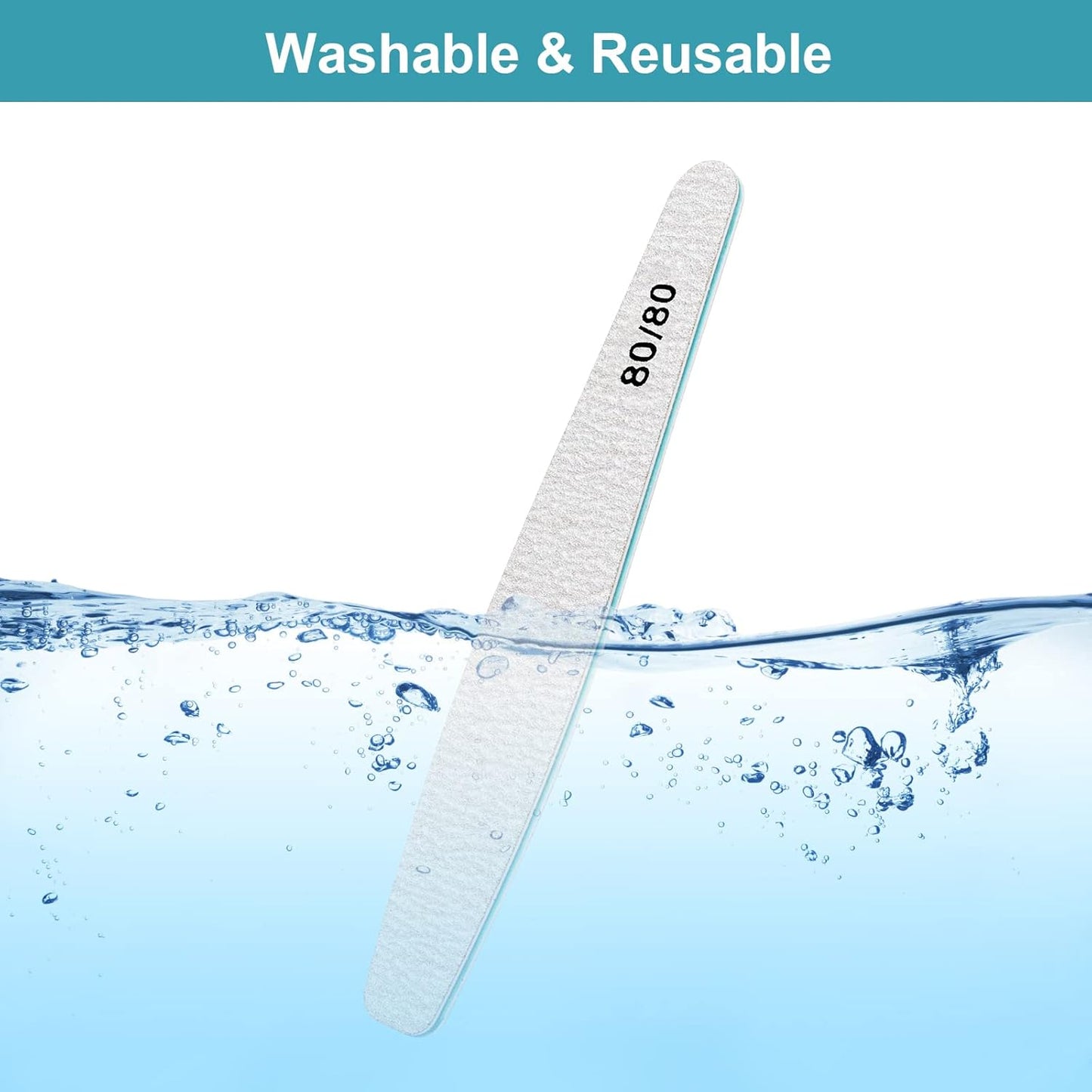 Diesisa 15pcs 80/80 Grit Nail Files for Natural Nails, Double Sided Emery Boards for Nails, Professional Nail Files for Acrylic Nails for Home & Salon (limas para manicura)
