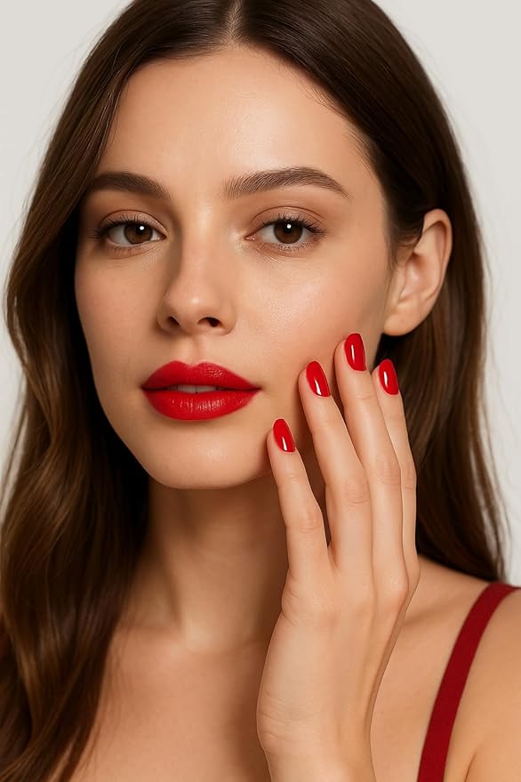 roro AHA Infused 21+ Free Nail Polish - Chip-Resistant High-Impact Nail Color Lacquer Made in the USA, Vegan/Cruelty-Free, Gluten-Free, Flamenco Dance, Candy Red, .4Fl Oz/12mL