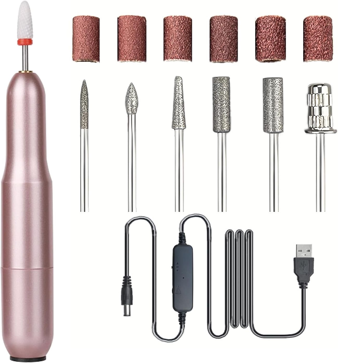 Electric Nail Drill Nail File for Acrylic Nail Gel Nail Manicure Pedicure Tools Nail Supplies for Home Salon