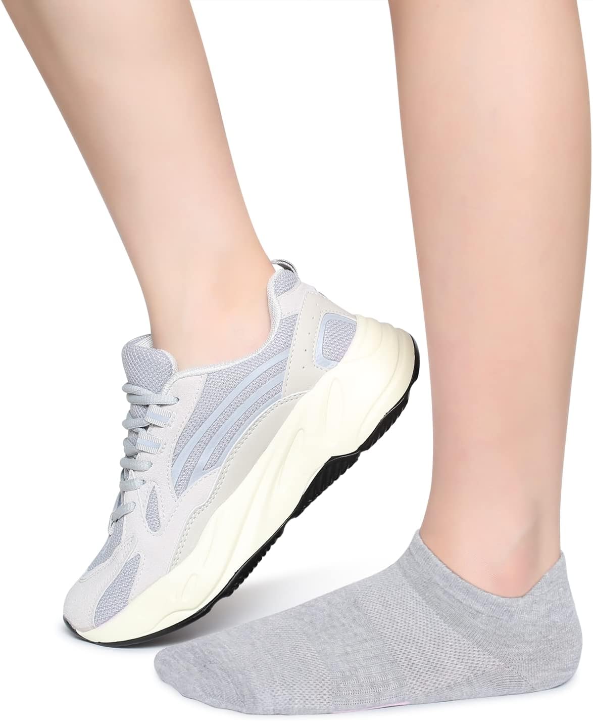 Henwarry Women's 10 Pairs Athletic Running Low Cut Socks Thin Cotton Soft Ankle Tab Socks