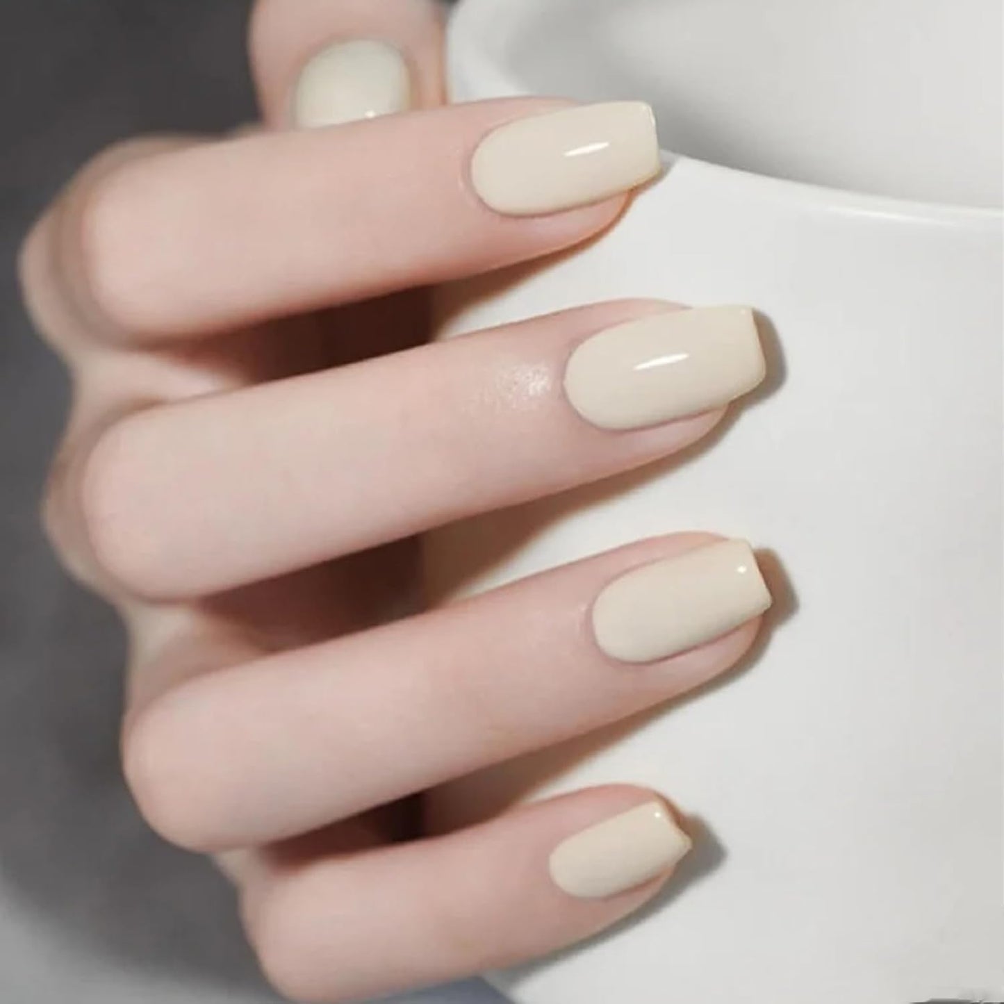 COSMOO Cream White Quick Dry Nail Polish, Vegan Chip-Resistant Long-Lasting Nail Lacquer for Nail Art Varnish, 0.34 fl oz (Cream White)