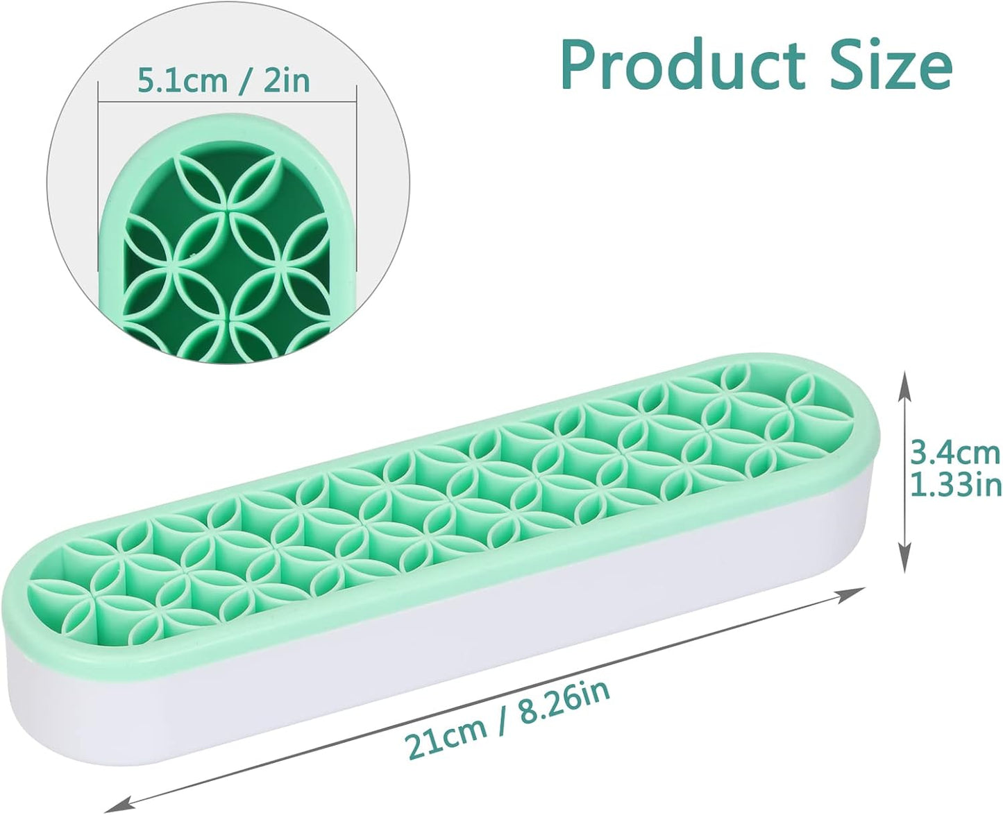 Unaone Silicone Makeup Brush Holder, Multipurpose Beauty Tool Organizer Make up Brush Storage Stand for Painting Pen Brushes Nail Clippers Drill Pens Ruler Sewing Craft Tools (Green)