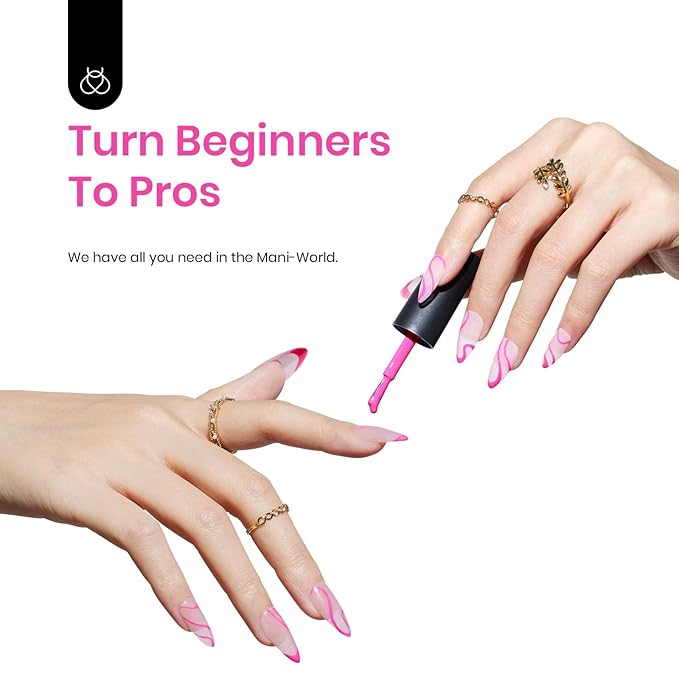 Beetles Hot Pink Gel Nail Polish, 1Pcs 15ml Cosmos Bouquet Pink Gel Polish Soak Off Uv Nail Lamp Needed Nail Art Manicure for Women