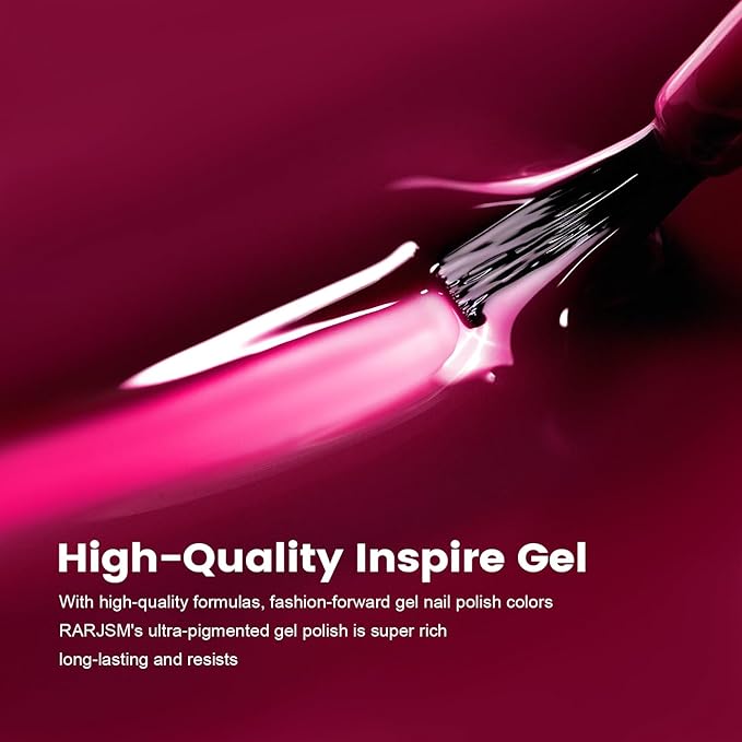 RARJSM Dark Megenta Purple Nude Gel Nail Polish Neutral Skin Tone Sheer Purple Jelly Gel Polish 15ml Single Bottle Transparent Nail Gel Polish Soak off UV LED Cured for Home Salon DIY Manicure