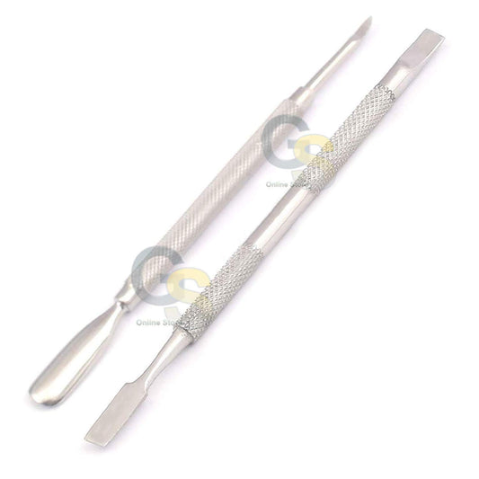 Spoon Cuticle Pusher Cleaner Trimmer Manicure Pedicure Nail Care Tools 2 Pc Set by G.S Online Store