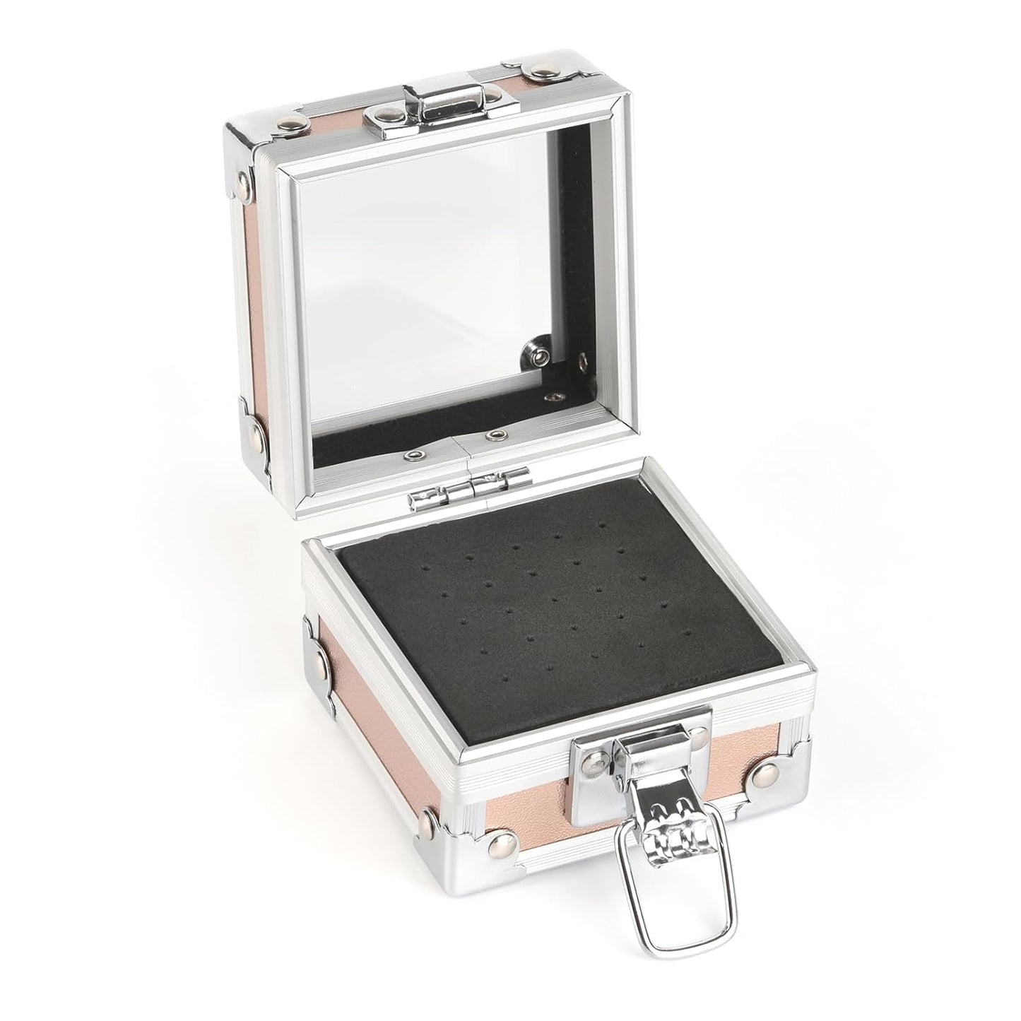 Professional 25 Holes Nail Drill Bits Box Container Nail Drill Grinding Bit Holder Nail Polish Head Storage Box Nail Tools Organizers Container Display Storage Box Manicure Tool (Aurora)