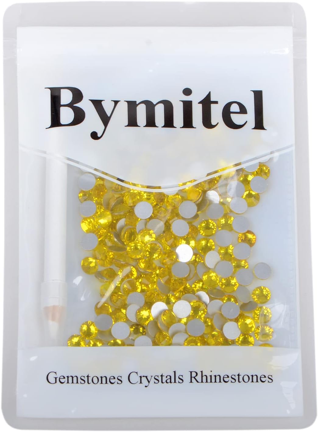 288PCS Art Nail Rhinestones Non Hotfix Glue Fix Round Crystals Glass Flatback for DIY Jewelry Making with one Picking Pen (ss30 288pcs, Citrine)