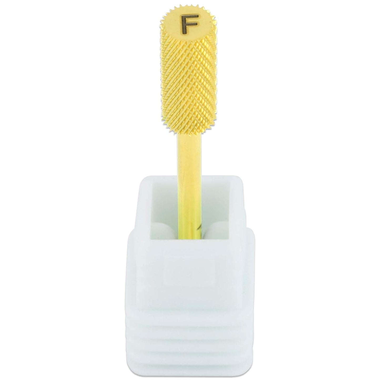 PANA Nail Carbide Cylinder Bit - Two Way Rotate use for Both Left and Right Handed - Fast remove Acrylic or Hard Gel - 3/32" Shank - Manicure, Nail Art, Drill Machine (Fine, Gold)