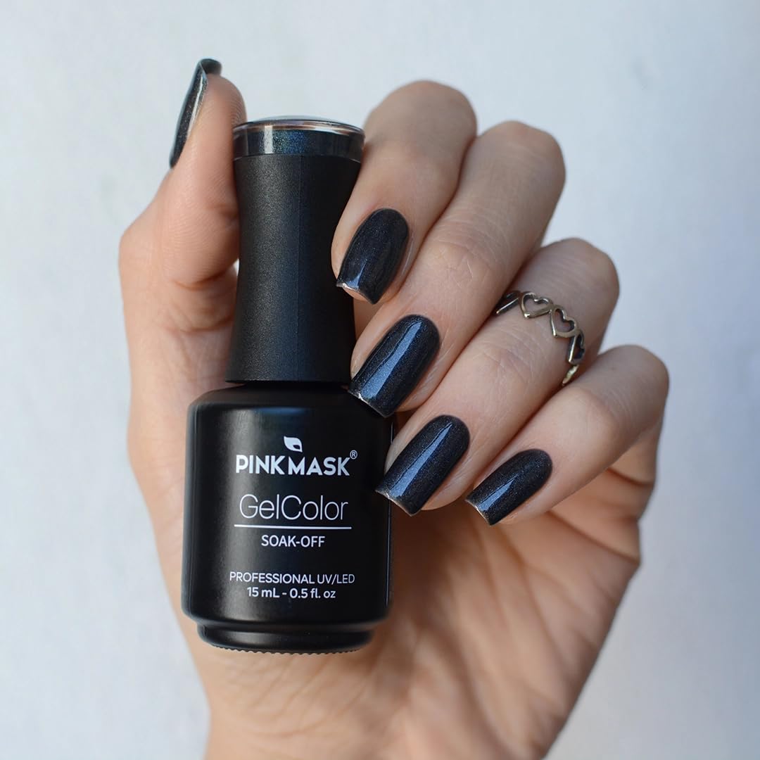 PINK MASK Gel Color Nail Polish Lucky - Cruella Col. 15ml / o.5 oz - UV/LED Gel Polish, Non Wipe, Long Lasting, Soak Off Formula