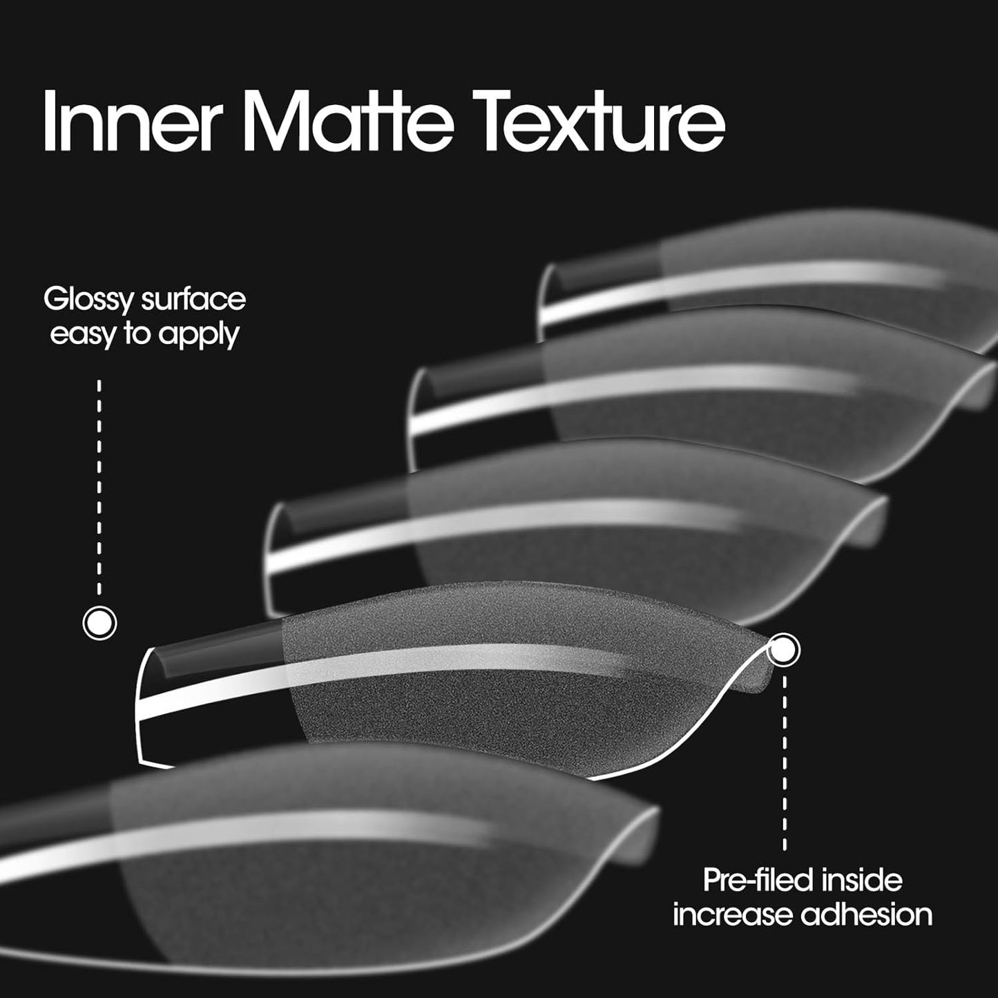 Gellen Short Square Nail Tips, 504Pcs Half Matte Full Cover Nail Tips Pre-shape Gel Nail Tips Acrylic False Press on Nails for Nail Extension Nail Art DIY Salon 12 Sizes