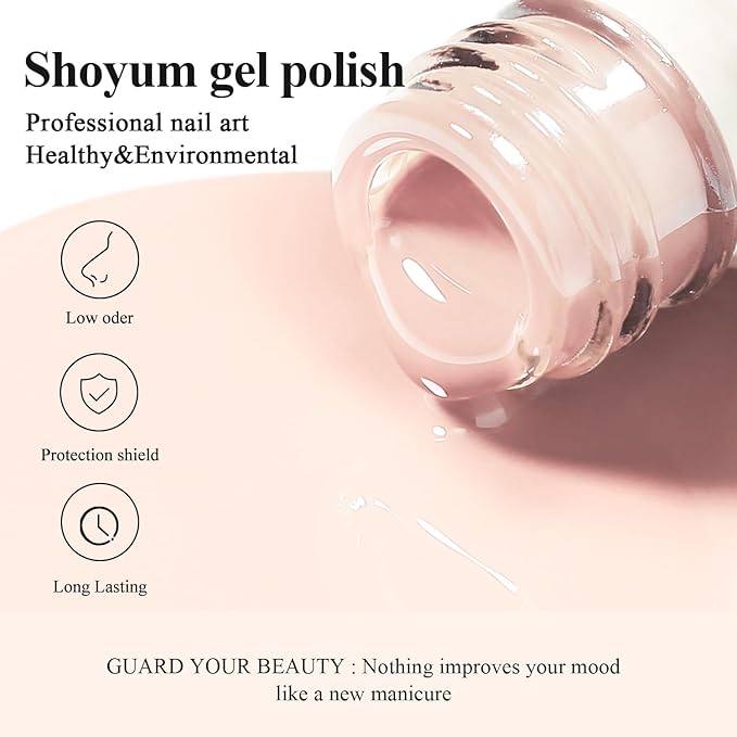 Gel Nail Polish Nude Gel Polish 15ml 0.51Oz Hazelnut Milk Soak Off Gel Nail Art Manicure Salon DIY Gel Nail Design Decoration at Home Uv Nail Lamp Needed Gel Nail Polish Gifts