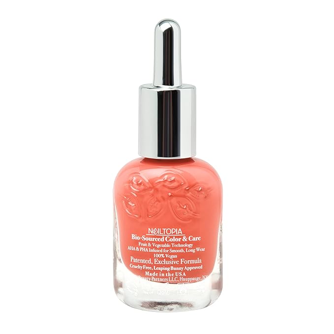 Nailtopia Bio-Sourced, Chip Free Nail Lacquer - All Natural, Strengthening Biotin and Superfood-Infused Polish - Chip Resistant Formula - Quick-Dry, Long Lasting Wear - West Side Story - 0.41 oz