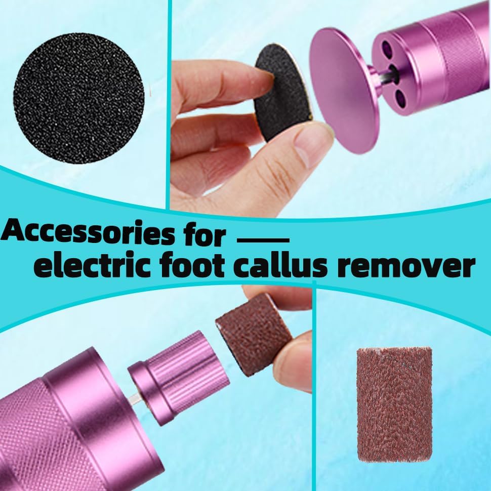 63 Sandpaper Discs (1.7'' x 1.7'' for Electric Foot File Callus Remover and 20 pcs(0.5'' x 0.5'') Sanding Rings