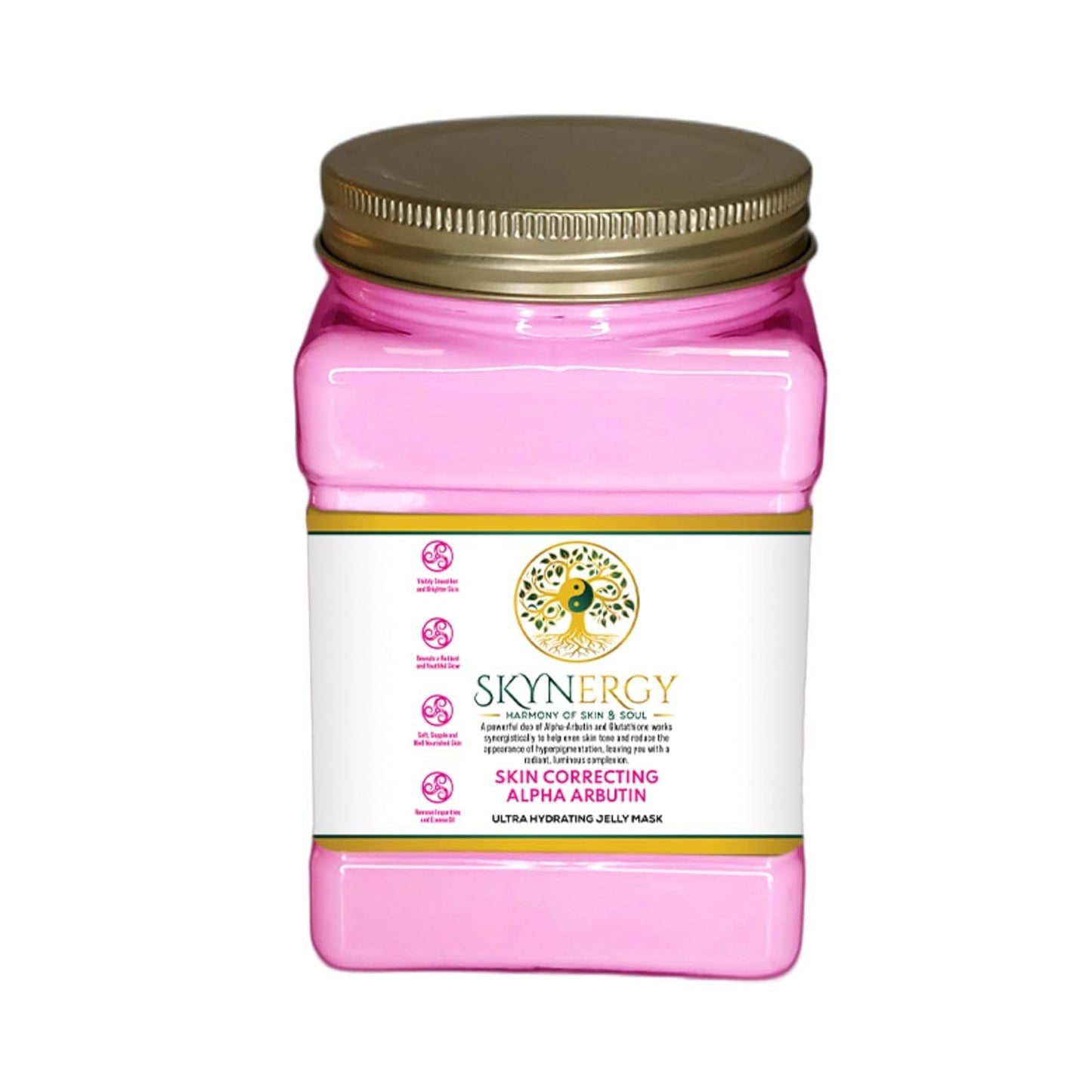 Skin Correcting Alpha Arbutin Jelly Face Mask | HydroGlo for Skin Hydration | Radiance and Reduced Pigmentation | Vajafacial Jelly Mask | 12 Applications (30 Fl Oz)
