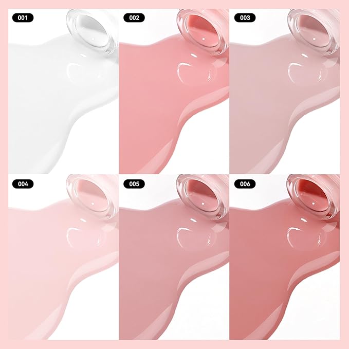 MIZHSE Nail Polish Set: 6 Classic Nude Colors Collection Milky White Nude Pink, Quick Dry Nail Lacquer Fingernail Manicure DIY Nail Art Salon, Ideal Gift for Women
