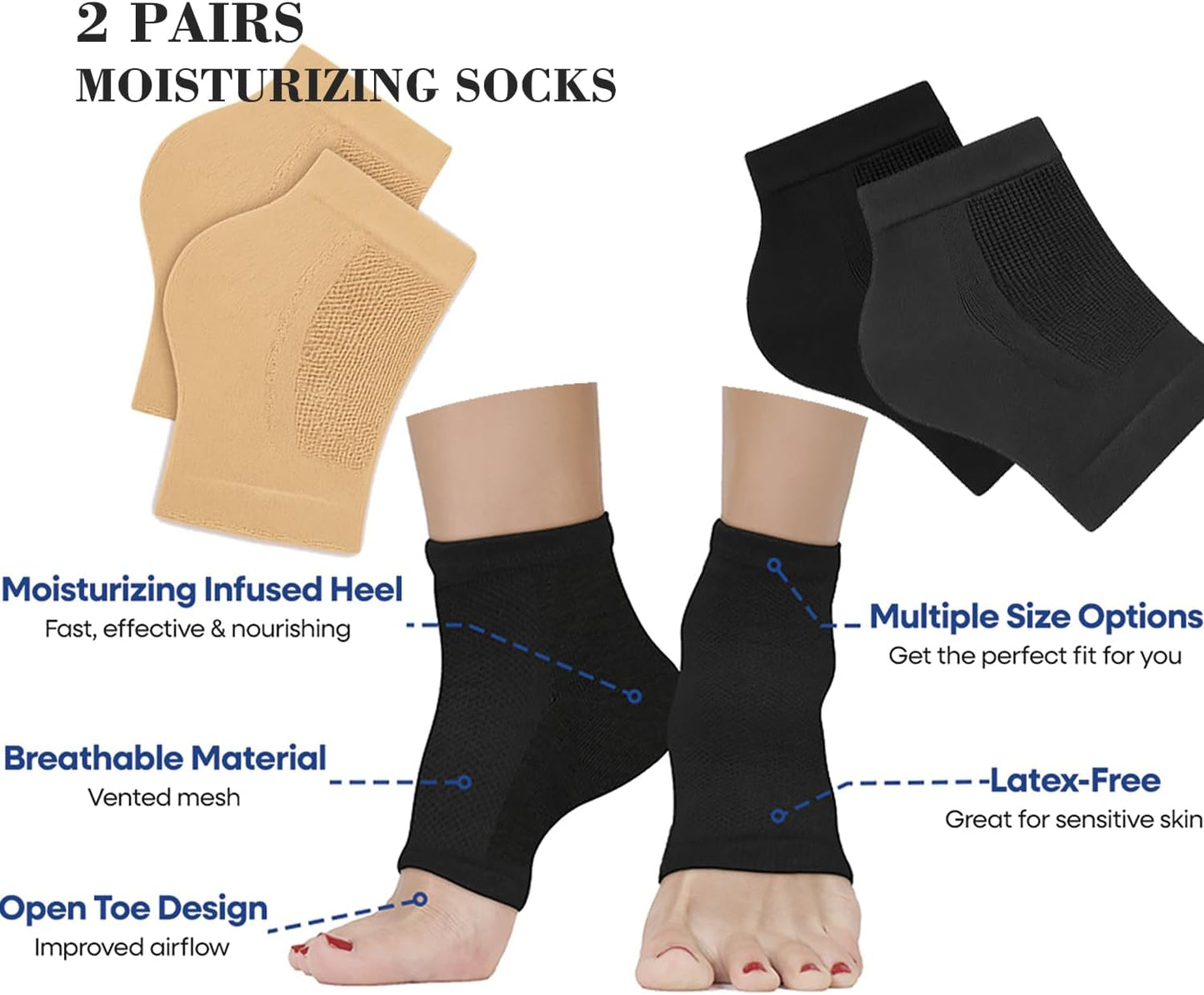 Nano Glass Foot File, Hard Skin Callus Remover with 1PCS Feet Cream, 2Pairs Moisturizing Heel Socks, Professional Foot Care Kit Keep Your Feet Smooth, Gold