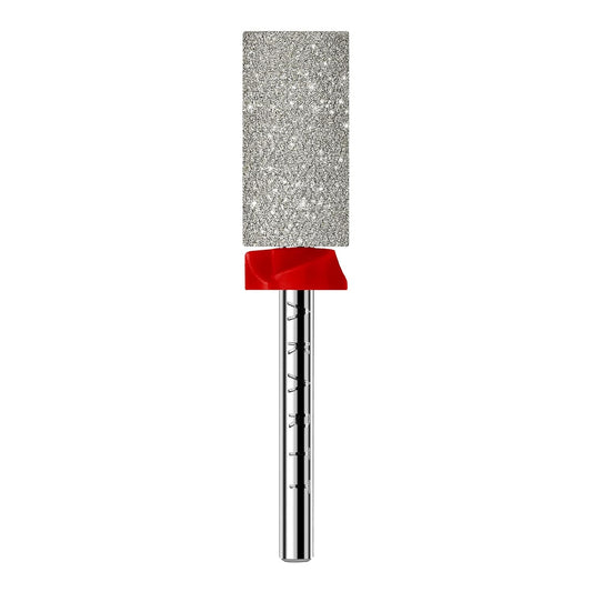Makartt Nail Drill Bits - Large Barrel Carbide Diamond Sanding Buffer Bit for Nail Prep Cuticle Remove, Upgrade Drill Tips with Cross Teeth and Dust-Proof Ring for Manicure Salon, F #320 Grit