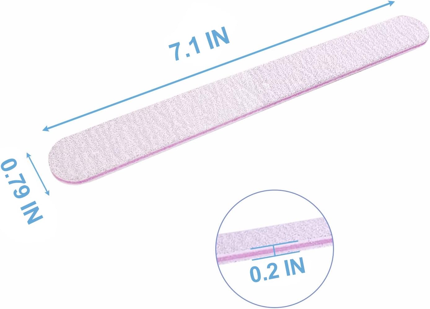 80/80 Grit Nail Files (50 Pcs), Emery Boards for Acrylic Nails and Gel Nails, Coarse Nail File Double Sided 80 Grits Emory Professional Nail Filers Pack Reusable Washable Manicure Gray