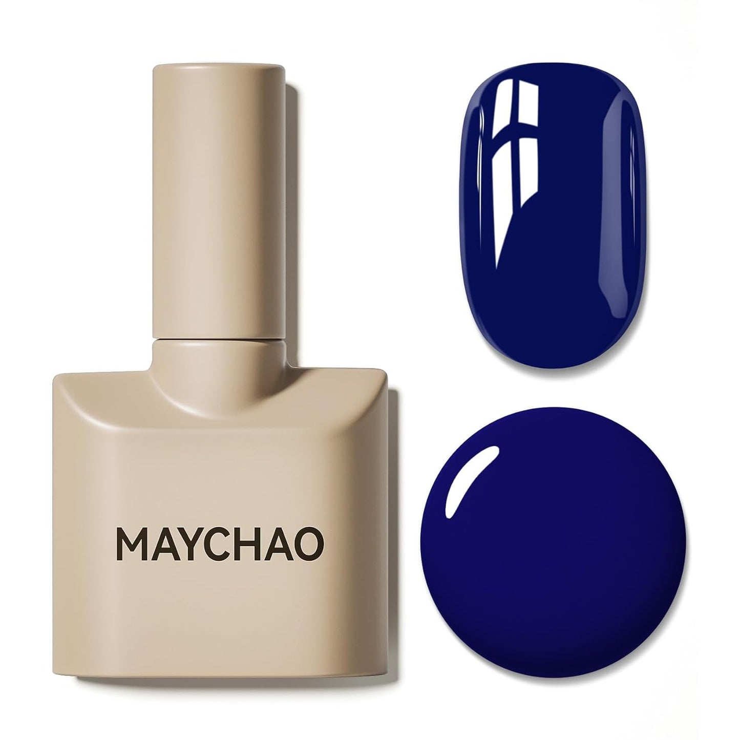 MAYCHAO 15ML Gel Nail Polish 1Pc Night Blue Gel Polish Soak Off UV LED Royal Blue Nail Polish Nail Art Starter Manicure Salon DIY at Home, 0.5 OZ