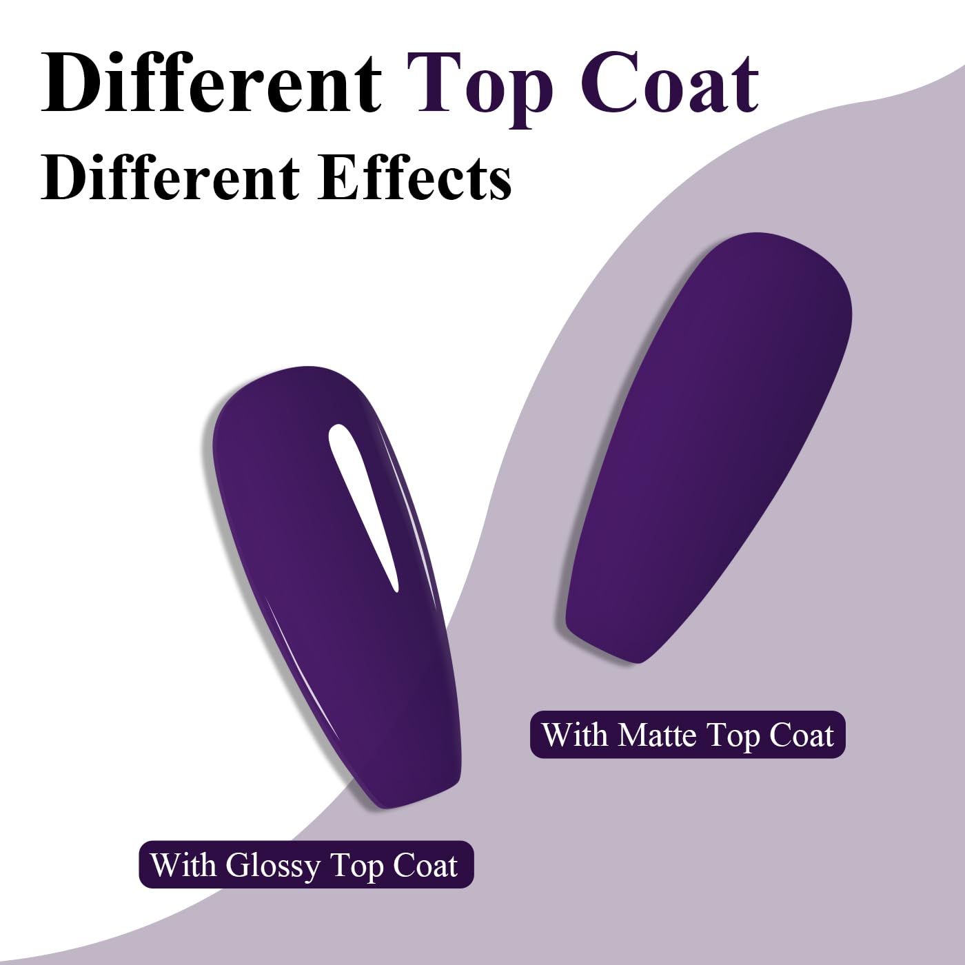 Imtiti Purple Gel Nail Polish, Starry Sky Purple Gel Polish High Gloss Soak Off UV LED Autumn Winter Art Manicure Salon DIY Design 10ML