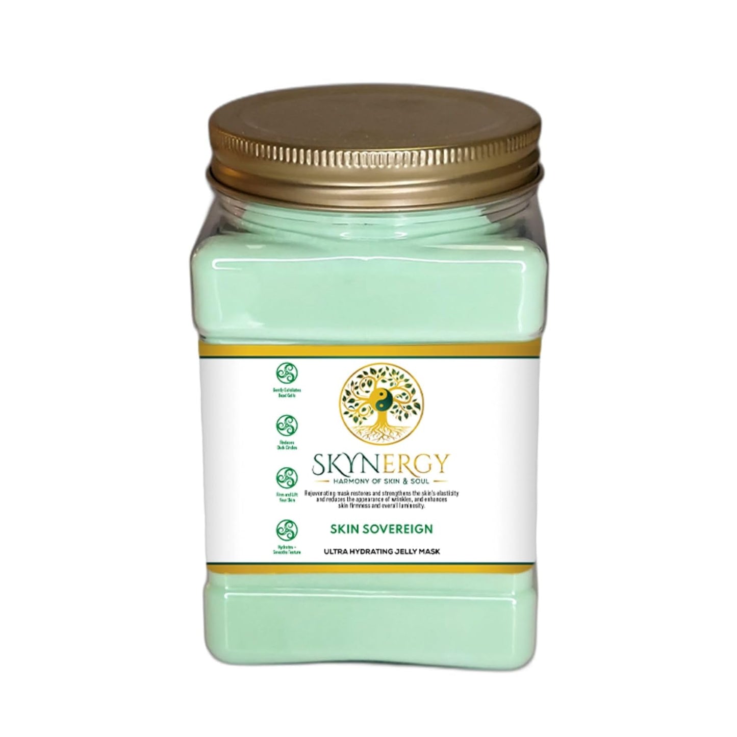 Skin Sovereign Jelly Face Mask | HydroGlo Jelly Mask for Skin Hydration | Radiance and Reduced Pigmentation | Vajafacial |12 Applications (30 Fl Oz)