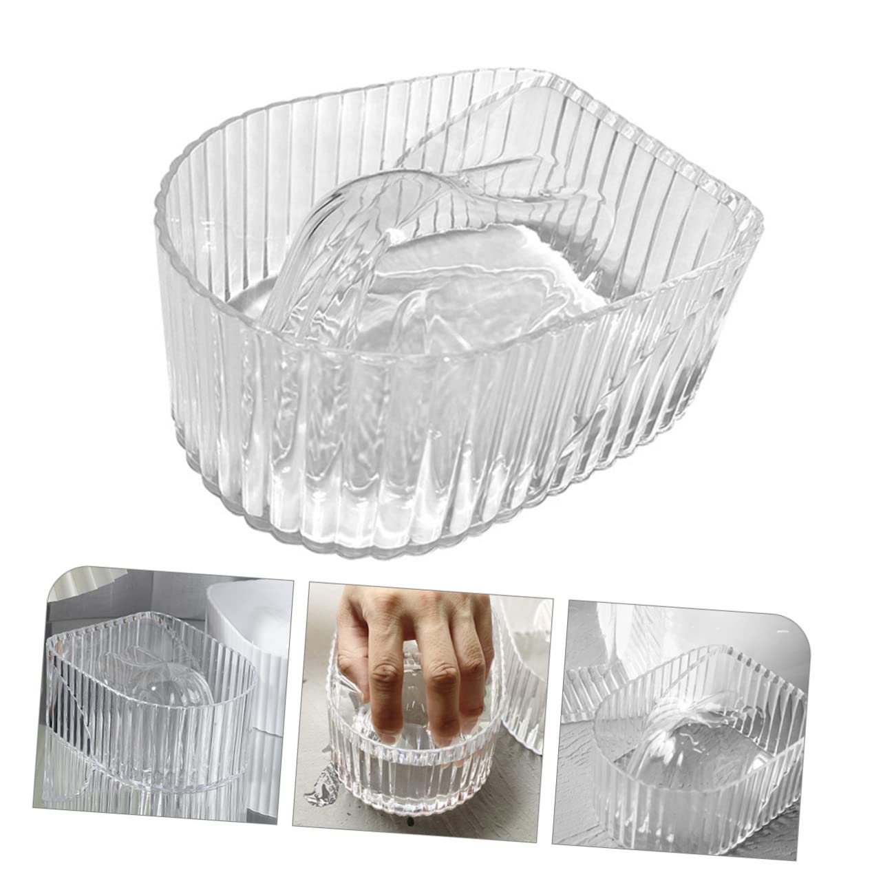 2pcs Clear Nail Soaking Bowl Manicure Soak off Bowl for Gel Polish Removal Nail Removal Tool for Salon Home Use for Cuticle Softening