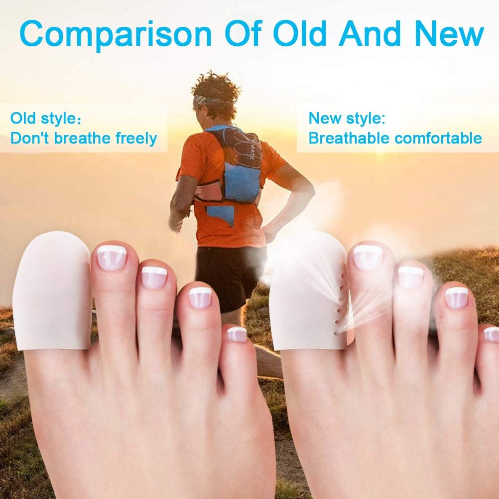 Big Toe Protectors, 10 Packs of Breathable Big Toe Caps, Silicone Toe Covers for Big Toe, Calluses, Blisters, Hammer Toe, Provide Pain Relief from Missing, Reduce Friction.