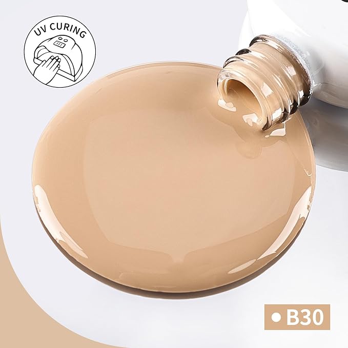 JODSONE French Mocha Gel Nail Polish 10ml LED Gel Polish Light Brown Nail Color Professional Finish Long-Lasting Chip-Resistant Need U V Lamp Curing