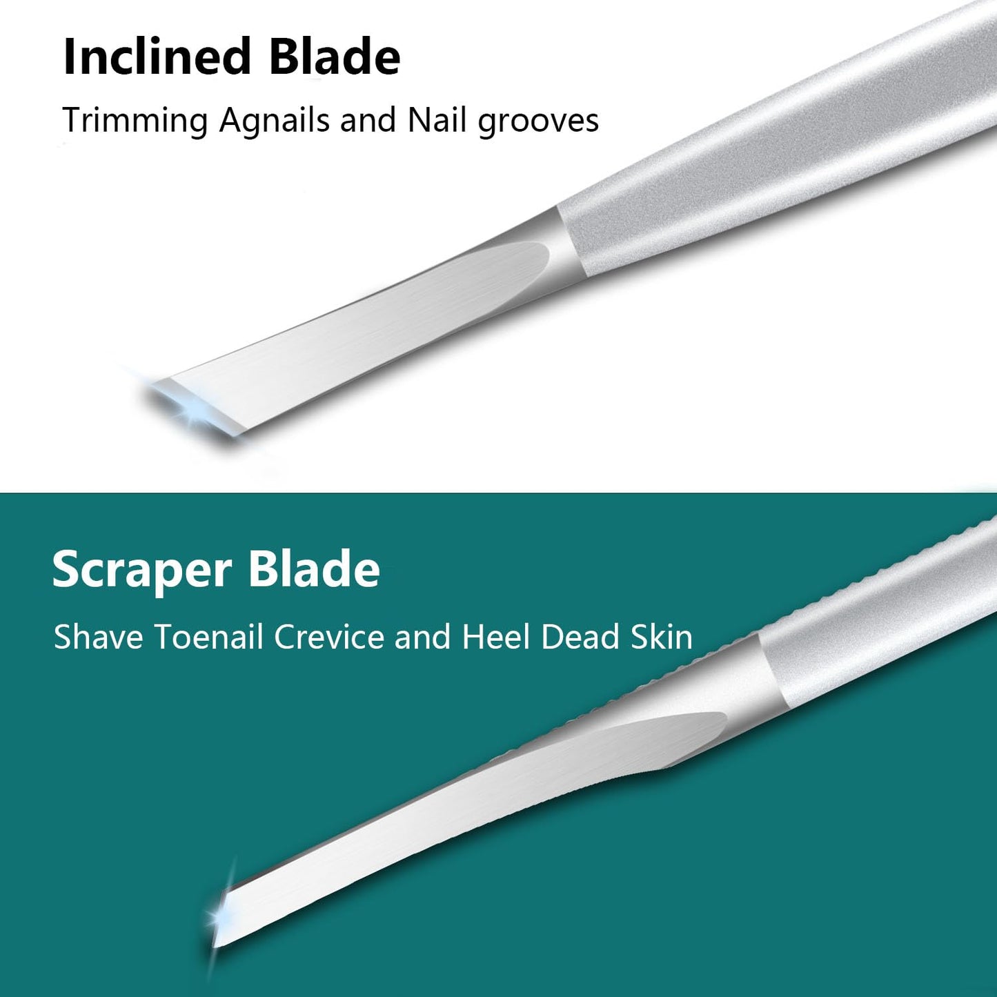 Ingrown Toenail Removal Kit, Pedicure Tools Kit Professional Knife Set Stainless Steel Ingrown Toenail Tool Foot Care Tools Nail Cuticle Remover (4 Pcs Set)
