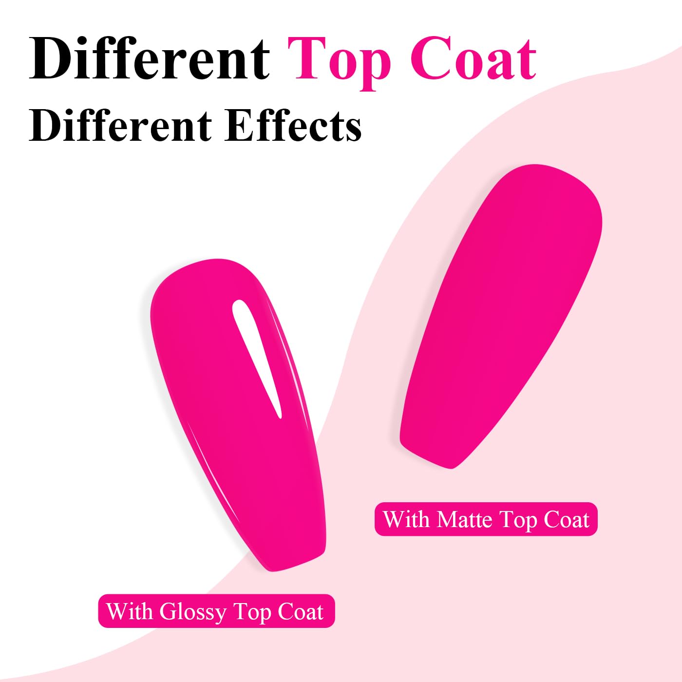Imtiti Pink Gel Nail Polish, Hot Pink Nail Gel Polish High Gloss Soak Off UV LED Spring Summer Nail Art Manicure Salon DIY Design 10ML