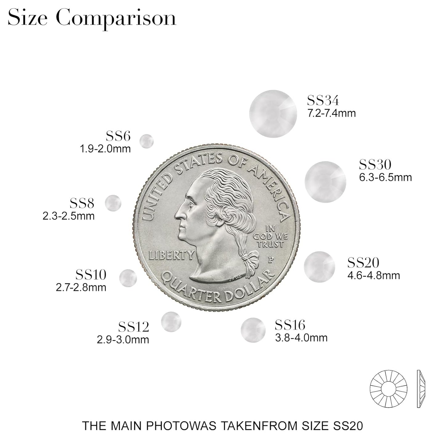 Novani 3000 Pieces Flatback Rhinestones Glass Round Gems Neon-White Crystals for Nail Art DIY Crafts Clothes Shoes,SS10,2.7-2.9mm