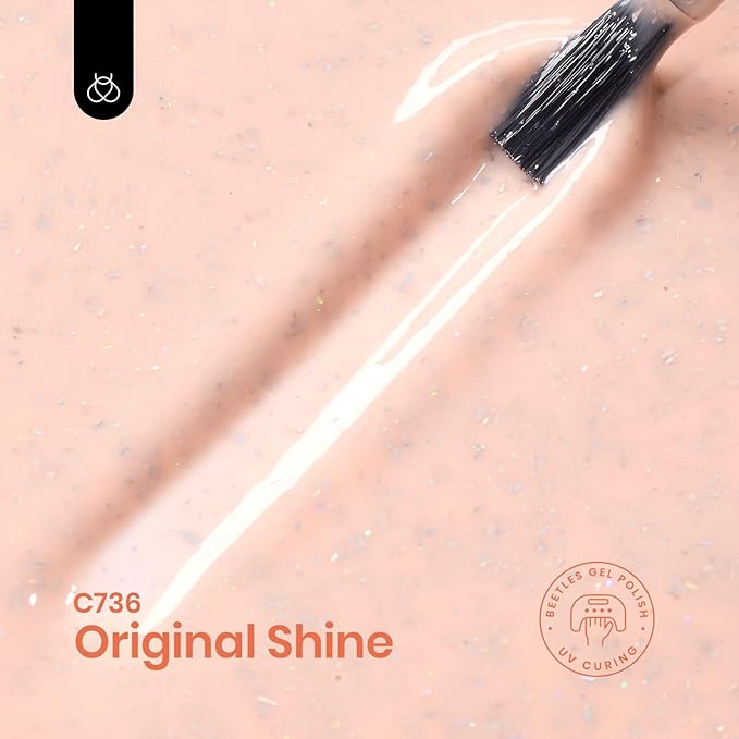 beetles Gel Polish 1 Pcs 15Ml Jelly Pink Gel Polish Original Shine Glitter Gel Nail Polish Holographic Nail Gel Soak Off Uv Led Nail Lamp Diy Nail Art Design Spring Gift for Her