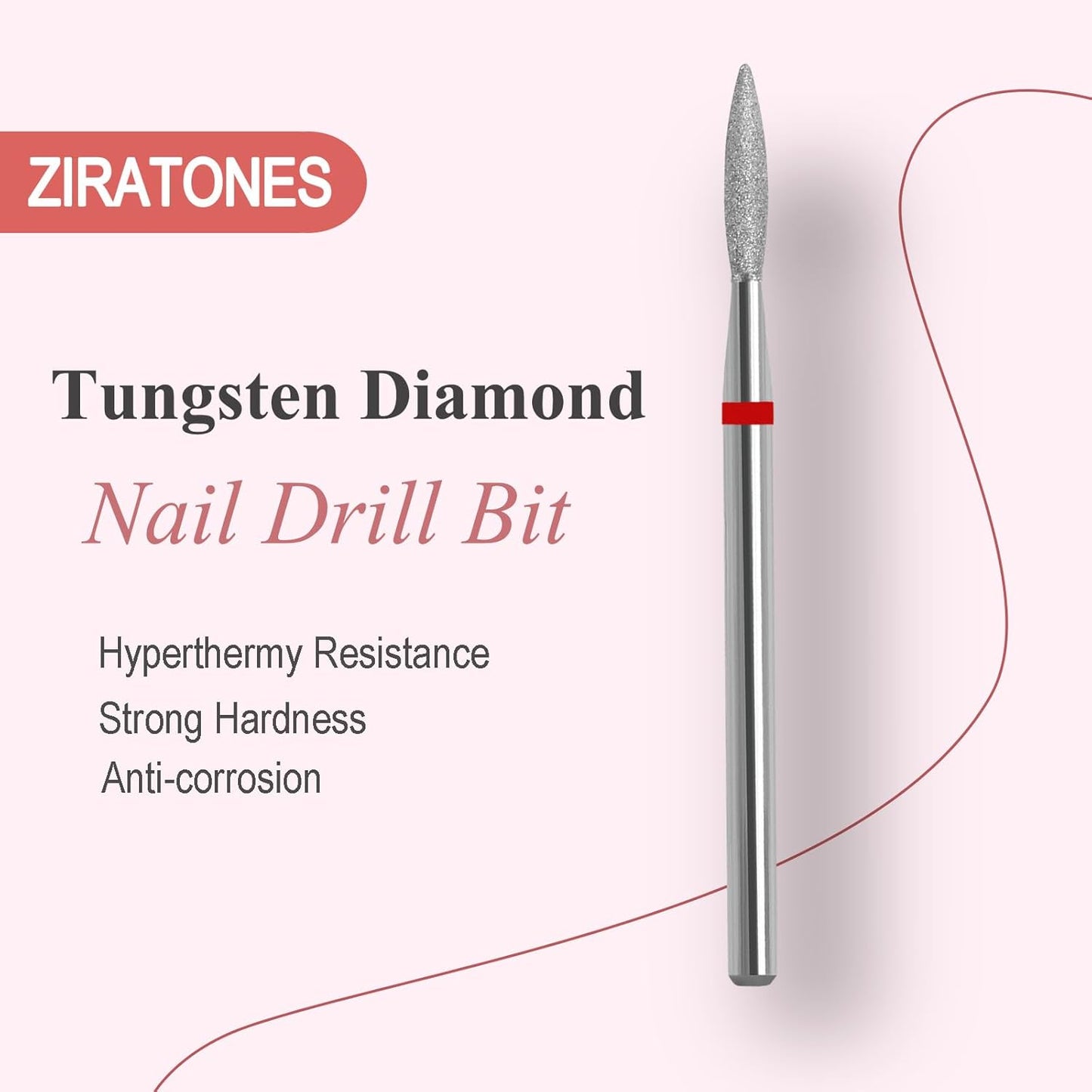 Diamond Nail Drill Bit, Nail Drill Bits Pro Diamond Cuticle Bits for Nails Nail Buffer Bit Nail Trimer, Under Nail Cleaner Cuticle Remover Nail Prepare, Nail Supplies for Nail Techs(Fine)