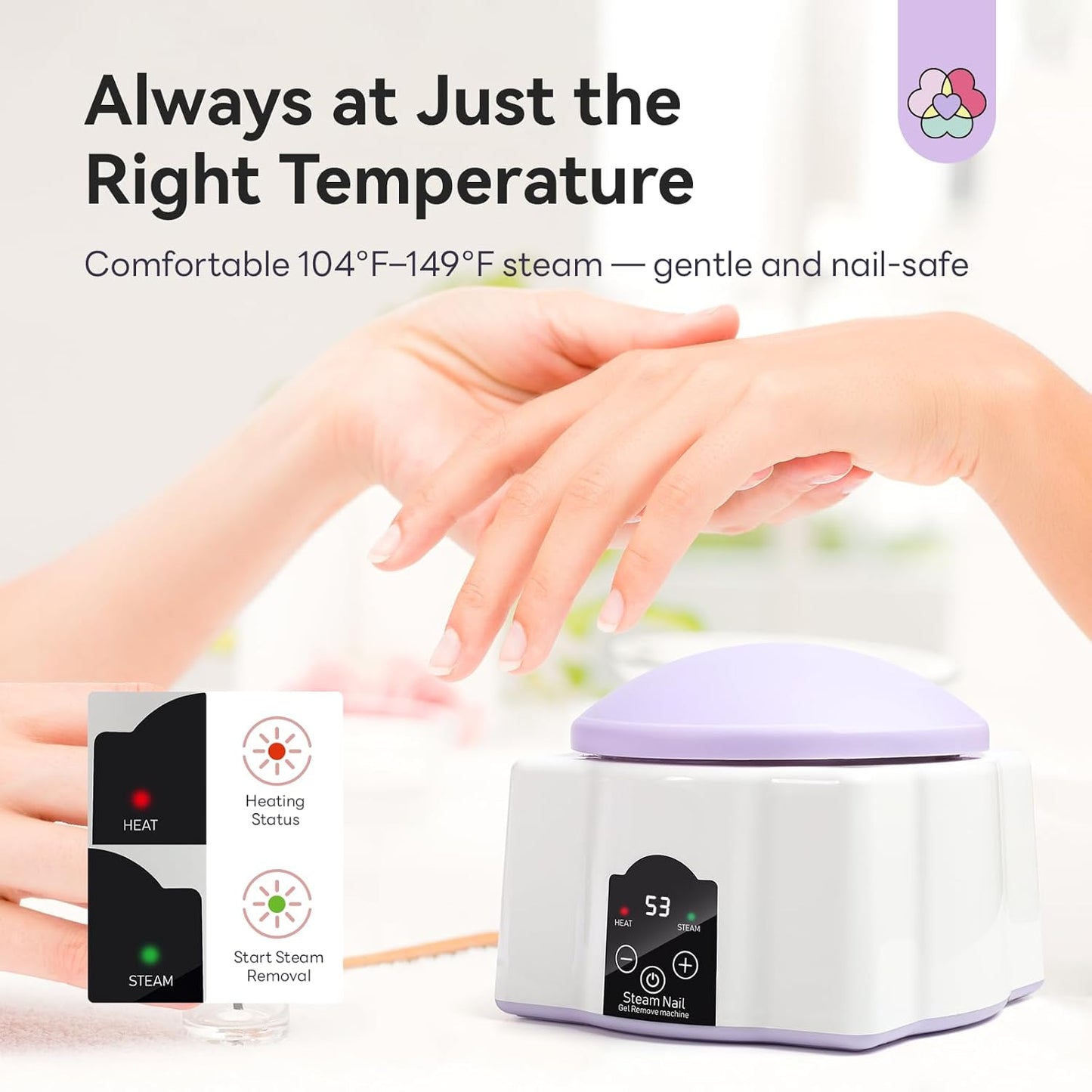 SAVILAND Advanced Nail Polish Remover Machine: Nail Soaking Bowl Gel Nail Remover Machine Steam Off Nail Remover Machine with Acrylic Nail Tools Soak off Bowl for Home Use DIY