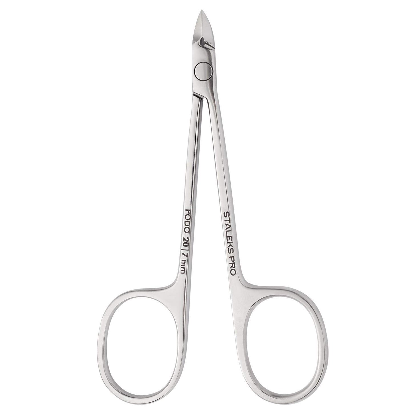 Staleks PODO 20 Podology Scissors-Style Nippers – 7 mm Straight Blades Without Heel – Designed for Corn and Cuticle Work