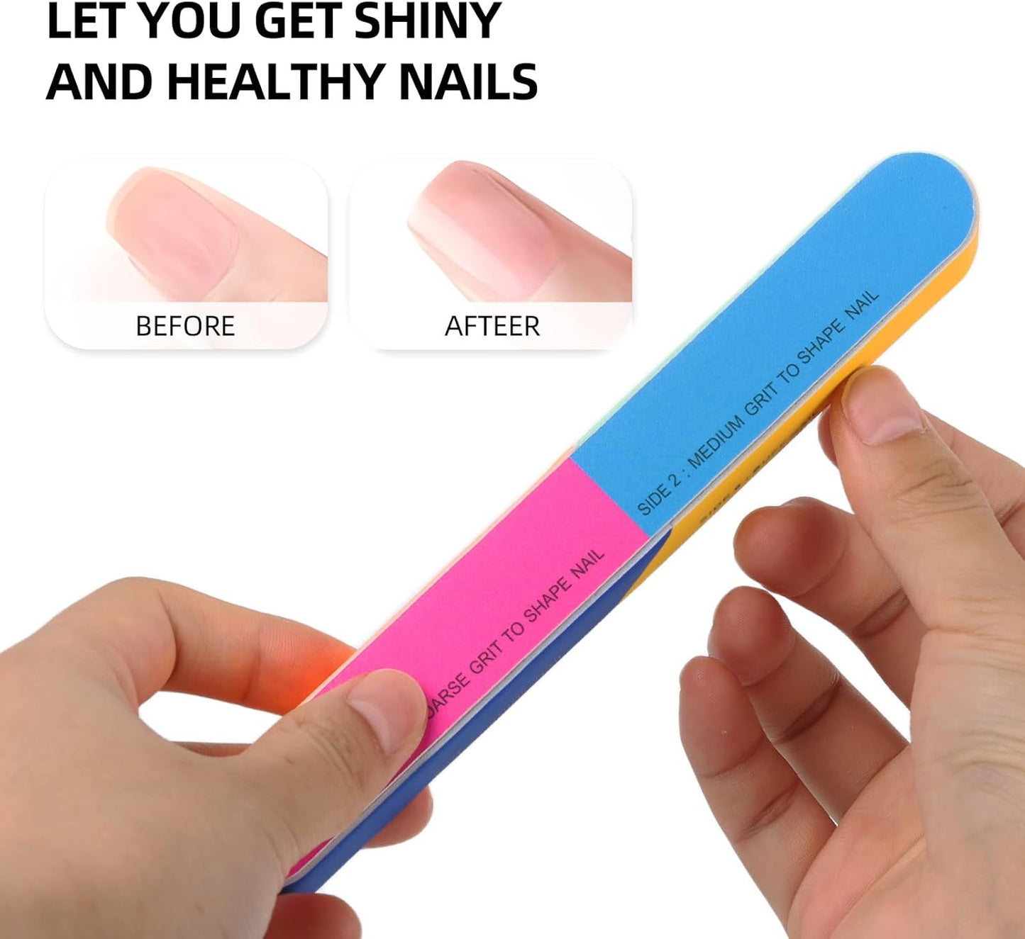 20 Pcs 7 Way Nail Buffer Blocks Nail Files Buffing Block for Shaping & Shining Natural Nails Manicure Tool
