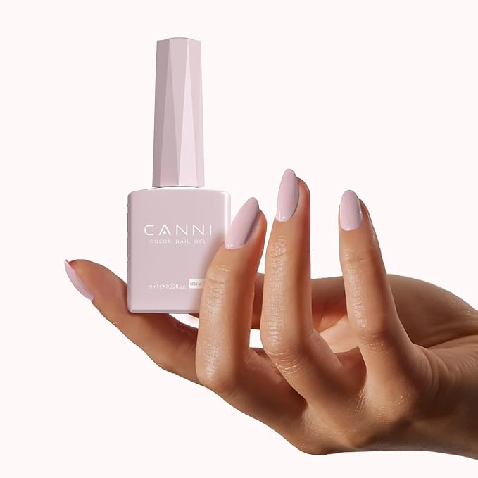 CANNI Nude Gel Nail Polish, 1Pcs Nude Pink Gel Polish Color High Gloss Soak Off Nail Manicure Salon DIY