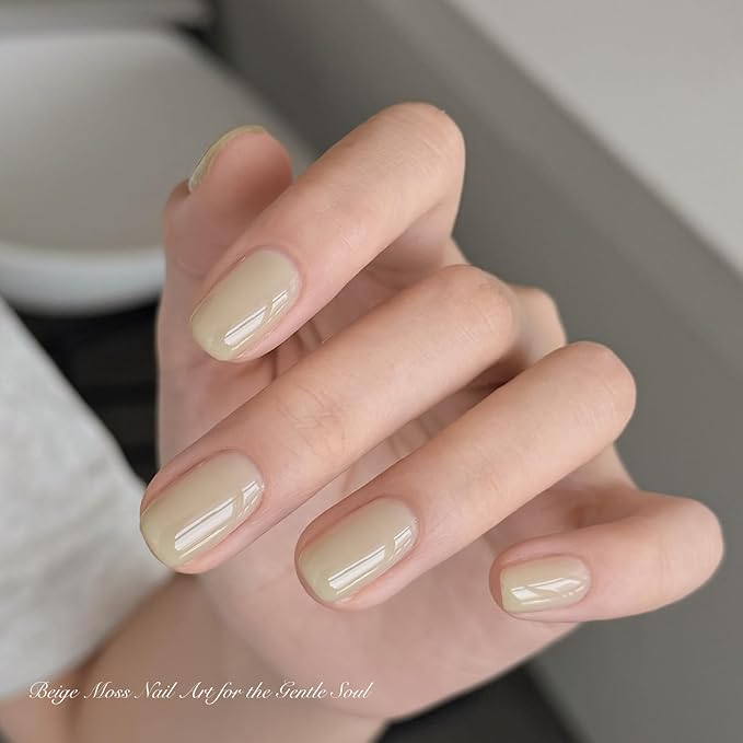 GAOY Jelly Gel Nail Polish, 16ml Sheer Translucent Soak Off Gel Polish, UV Light Cure for Nail Art DIY at Home, 3158 Beige Moss
